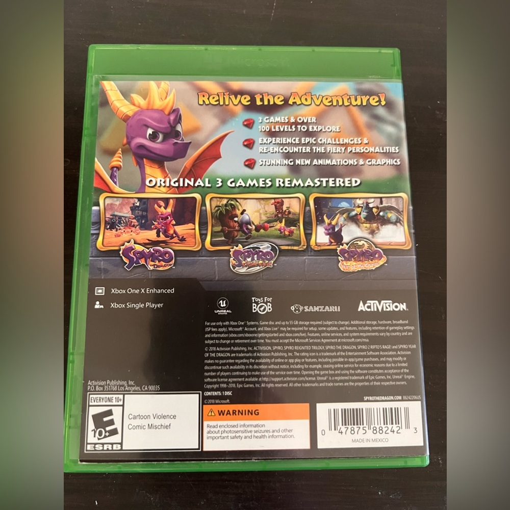 Spyro Reignited Trilogy - Microsoft Xbox One ***Rated E*** Single Player - Picture 2 of 5
